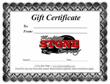 Martin Stone Company - Gift Certificate